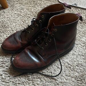 Burgundy Leather Doc Martens